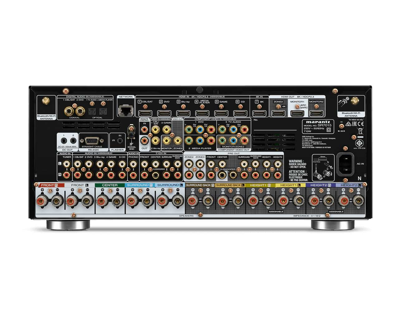 Marantz SR7015, AVreceiver med HDMI 2.1, 8K, Dynamic HDR mv.