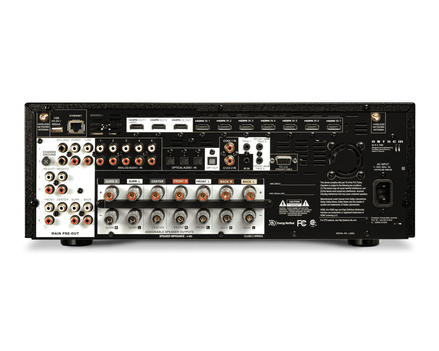 Anthem MRX 740, highend surroundreceiver